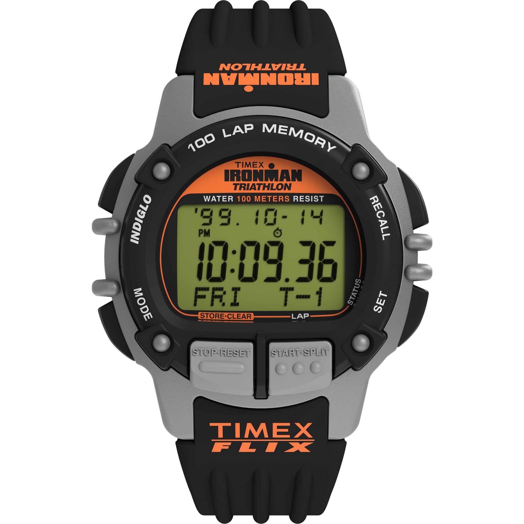 Timex Relógio masculino Ironman Flix 100 Lap 42 mm - pulseira